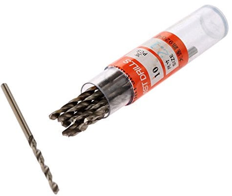 Mtsooning 10 Pcs 1.7mm Micro HSS Twist Drill Bit Straight Shank Electrical Drilling Tool