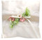 ZauberDeko Ringkissen Creme Rosa Hochzeit Spitze Vintage Blumen Traukissen Ringe