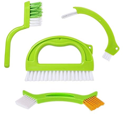 mciskin Spazzole per piastrelle, 4 in 1 Spazzola per vari usi domestici, Spazzola per Fughe Tra le Piastrelle in Bagno/Cucina e per Vari Usi Domestici ed eliminare la muffa superficiale