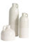 Sullivans Modern Farmhouse Distressed Two-Toned White Small Ceramic Jug Set of Three (3), 4, 7.5, 10” Tall, Crackled Finish Faux Floral Jugs, Distressed Decoration