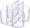 AMBSS SYS Home Collection 5 Compartment Classic Acrylic Napkin Holder with Cutlery Organizer Caddy Bin, For Spoons, Forks, Knives & Cups Divided Storage!