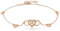 Bracelets de Cheville Femme Signe Infini 925 Bijoux en Argent Sterling véritable,reglable Or Rose Paillettes Coeur Chaine Bracelet Cheville Infinity Amour Cadeau pour Fille Noël Anniversaire Vacances