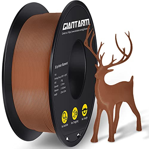 GIANTARM PLA Filament 1.75mm,3D Drucker Filament PLA 1kg,MaBgenauigkeit +/- 0,02mm,3D-Druckmaterialien,PLA Braun