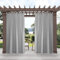 Exclusive Home Cabana Solid Indoor/Outdoor Light Filtering Hook-and-Loop Tab Top Curtain Panel Pair, 54x132, Cloud Grey