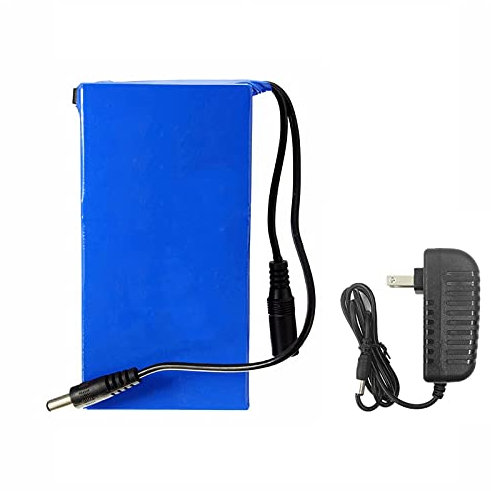 Batería de Litio de 12 V DC Paquete de batería de Iones de Litio de polímero Recargable para alumbrado público Producto Digital Energía en Espera con Cargador (15000ma)