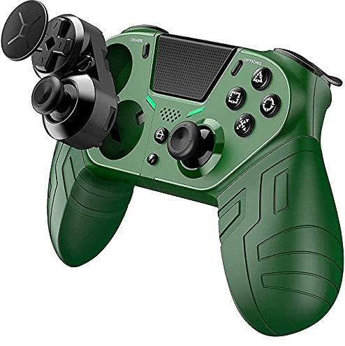 Tigerlily Enterprises Elite Wireless PS4 Controller. Bluetooth Gamepad with Programmable Buttons, Turbo, Gyro Sensor, Dual Vibration, Touch Panel & LED Indicator – Compatible with PS4/PC/iOS/Android