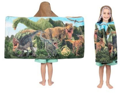 Franco Jurassic World Dominion Kinder-Handtuch, weiches Baumwoll-Frottee, 61 x 127 cm