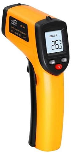 Aiuphing termometro infrarossi, senza contatto -50~400°C termometro per forno a legna, per cucinare/barbecue/congelatore/frigorifero/cottura al forno, non adatto per persone,Senza batterie