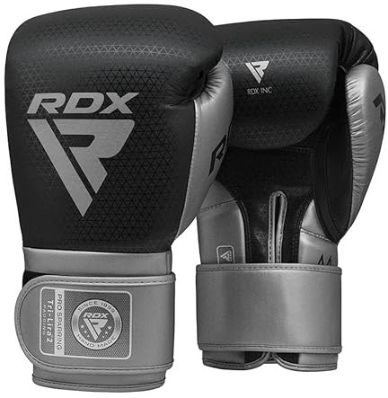 RDX Boxing Gloves Mark Pro Sparring Tri Lira 2 Silver-14Oz