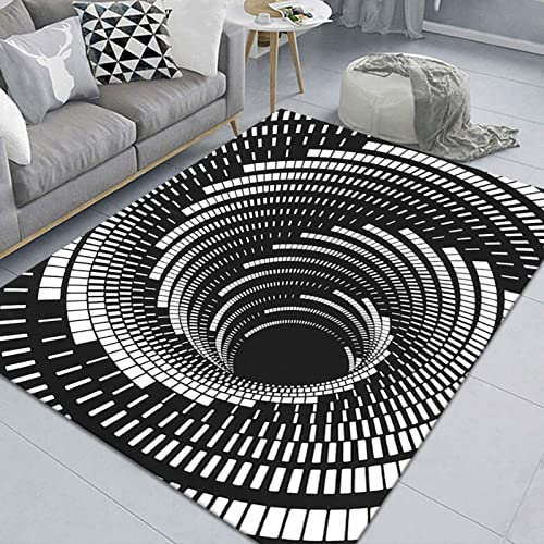 ZIYUER Optical Illusion Teppich 3D Teppich,Kristall Samt Cool Teppiche Schachbrett Teppich Moderne rutschfeste Vertigo Teppich Trippy Teppich Für Schlafzimmer-C 200x300cm