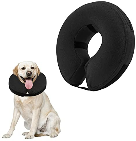 Emwel Pet Inflatable Collar for Large Dogs, Comfy Pet Collar Cone for Recovery, Inflatable Basic Dog Collars, L