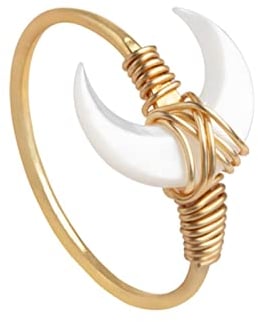 XJruixi TV Series Love Between Fairy and Devil Ring Cang LAN Jue Xiao Lanhua Cosplay Women Adjustable Moon Rings Jewelry Prop Accessory