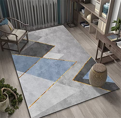 DJHWWD Auslegware Teppichboden Salon Rechteckiger Grauer Teppich, Schlafzimmerteppich, Wohnzimmerteppich, schmutzabweisend Waschbare Teppiche 180X250CM