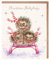 Wrendale Designs Weihnachtskarten, Schlittenschweinchen, Igel, Weiß, 101 x 152 mm, 8 Stück