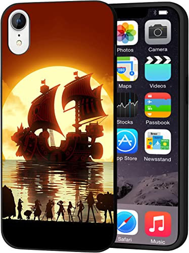 Fnrmom Anime Phone Case Compatible with iPhone XR, Pirate Ship Anime Pattern Design for iPhone XR Cases for Teens Men Boys Girls Shock Protective Cover Case for 6.1 inch iPhone XR