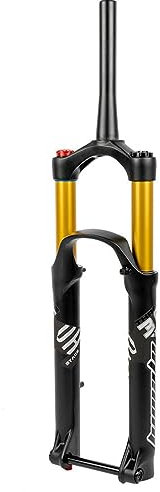 HIMALO 27,5 29 Zoll Mountainbike Federgabel Federweg 140mm MTB Luftgabel Boost 110x15mm Steckachse 1-1/2 Konische Gabel Zugstufe Einstellbare Manuelle Sperre (Color : Gold, Size : 27.5'')