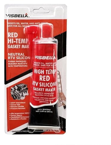 Visbella Schwarze Dichtmasse aus Silikon, hohe Temperaturen, hitzebeständig, 80ºF-600ºF, 85 g, Gummi, stark klebend, Reparaturdichtung, Ofen, Motor, Zuhause, Industrie