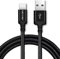 NEXMEX Datenkabel USB Typ C Nylon kompatibel mit GoPro Hero 5 6 7 8 9 10 11 12 Max 360 Ladekabel 1m Datenkabel Schwarz/Rot, Farbe:Schwarz