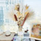 70pcs Pampasgras Trockenblumen Deko Natürliche DIY Trockenblumen Strauss Ideal for Boho Wohnzimmer-Schlafzimmer-und Vasen (LZGSGO-0121)