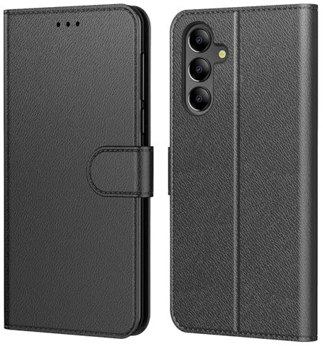Tenphone pour Coque Samsung Galaxy A15 4G, Coque Samsung A15 5G,Etui Protection Housse Premium en Cuir PU, [Emplacements Cartes], Pochette Flip Case Compatible avec Book (Noir, Samsung A15 4G / 5G)