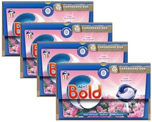 Bold All in 1 Pods Laundry Washing Liquid Capsules, Pink Blossom 25 x 4 Pack