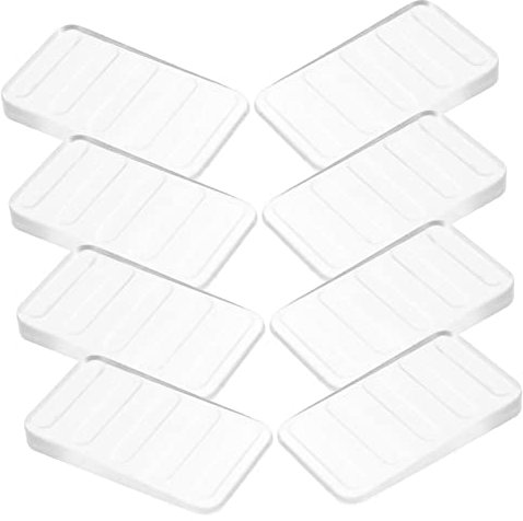 SEWOART Toilettenunterlage Möbelkeile Kunststoff Nivellierscheiben 8 Stück Transparent rutschfest Möbelstabilisatoren Für Tisch Und Schrank