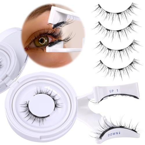 EYDEVRO Magnetic Eyelashes, Magnetic Lashes with Applicator Natural Wispy Magnetic Eyelashes Natural Look No Glue Needed False Eyelashes with Magnets, Reusable Manga Magnetic Lashes Kit