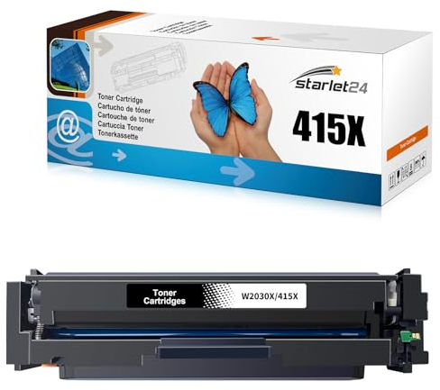 Starlet24 1x 415X Schwarz Kompatibel Ersetzt für HP 415X W2030X Schwarz für HP Color Laserjet Pro MFP M479fdw M479fnw M454dn M454dw M479 M479dw M479fdn