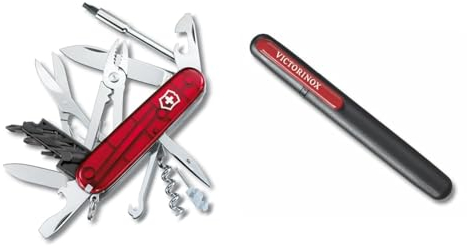 Victorinox Schweizer Taschenmesser Cyber Tool M & Dual-Messerschärfer Outdoor, Taschenmesser Schärfer, Schleifstein klein, schwarz