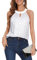 DRESSTELLS Glitzer Oberteile Damen Neckholder Top Pailletten Oberteil Silber Ärmellose Bluse Elegant Glitzertop Frauen Sommer Party Outfit Sexy Disco Tshirt Silver M