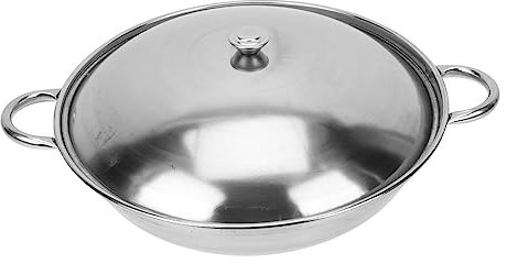 CIYODO Edelstahlpfanne Mit Doppelohren Alkoholkochtopf Für Küche Aufwärmtopf Aus Edelstahl Kochgeschirr Für Lange Nutzung