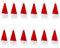 kesurpae 10 Stück kleine Deko Weihnachtsmützen Weihnachtsmann Löffelhalter Abdeckkappen Desktop Dekoration Party Bastelbedarf