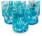 MurArt Bicchieri di Murano Set da 6 bicchieri da 300ml Collezione Tower in vetro soffiato a mano in lavorazione artigianale Made in Italy (Acquamare, Bicchiere 6pz)