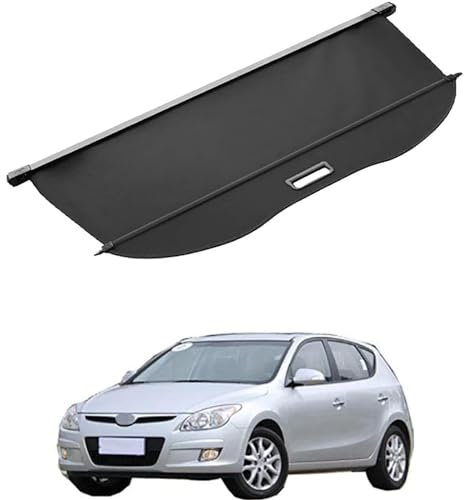 OINTJWWO Auto Einziehbare Laderaumabdeckung für Hyundai i30 Hatchback 2009-2019, Ausziehbar Hintere Kofferraumabdeckung Rollo Ablagen Frachtabdeckungen Abdeckung Schutz Privatsphäre Zubehör