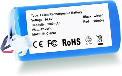 Abatinvo Batterie 14,4 V 1800 mAh M210 Compatible avec Robot aspirateur Lefant M210 M210B M210P M213 M213S