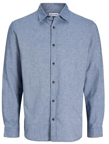 JACK & JONES Male Flanellhemd Comfort Fit Flanellhemd | Bio-Baumwolle | nachhaltige Materialauswahl | Normal Fit | Knopfleiste | Einfarbig | atmungsaktiv | Casual-Style