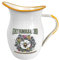 Emaillekanne Kleine Vasen Vintage Metall Blumenvase Milchkännchen Vase Blumen und Vögel für Blumen Rustikale Vase Small Rustic Vases Flower Pitcher