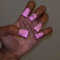 24Pcs Duck Nails Press On French Tip Fashionable Long Fake Nails With Heart Pearl Patterns Artificial Nails For Women