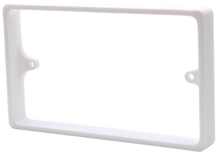 Double Socket Spacer 15mm White - 2 Gang Back Box Extender for Tiled, Panelled & Acoustic Slat Walls