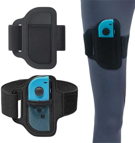 YUVKIN Verstellbare Elastische Atmungsaktiver Beingurte Kompatibel mit Nintendo Switch Sports Soccer/Ring Fit Adventure, Switch OLED/Switch, für Erwachsene