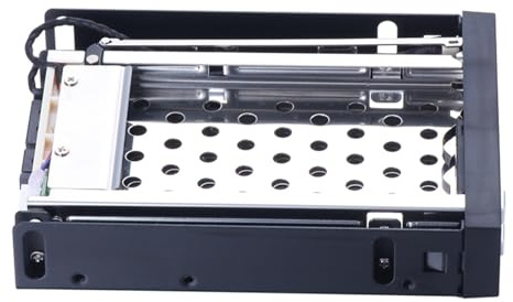 Aumotop Festplattengehäuse, Hot-Swap-Wechselrahmen für 2,5-Zoll-HDD/SSD, Design mit Halber Öffnung, für Netzwerk/Kabel – Aluminiumlegierung
