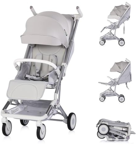 Chipolino Kinderwagen Buggy Pocket klappbar Korb Frontbügel Sonnendach bis 22 kg grau
