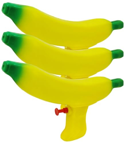 Grtheenumb Wasserpistole, Wasserpistolen für Kinder, 3 Stück, lustige bananenförmige Pistole, 6–8 m, auslaufsicher, einfaches Nachfüllen, Sommerspielzeug für Pool, Strand, Hinterhof