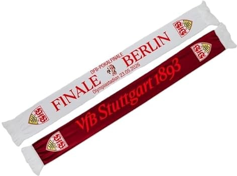 VfB Stuttgart Druckschal Pokalfinale 2026 – Offizieller Fanschal Rot Weiß – Pokal Finale Fußball Fanartikel