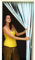 Tenda a listelli per porta, antinsetti e antimosche, colore: verde e bianco