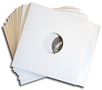 LP Schallplatten Cover Mittelloch weiß Protected (25 Stück)