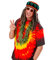 NET TOYS Deko Hanf Kette Hippie Kostüm Rasta Reggae Hanfkette Cannabis Scherzartikel Rastafarie Karneval Fasching