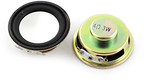 2PCS 40mm Durchmesser rund Externe Magnet Lautsprecher Horn 4Ohm 3W de