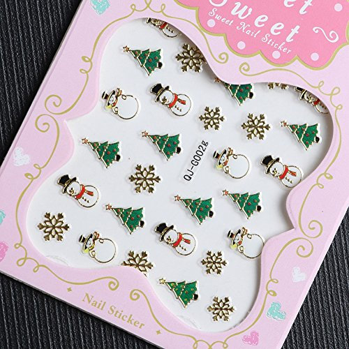 Nail Art 3D Decal Stickers Christmas Decoration QJ-G002g Nail Sticker Tattoo