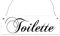 Interluxe Shabby Vintage Schild Türschild Toilette Hinweis Schild WC Wegweiser